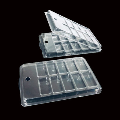 ISO14001 Certified Hinged Clamshell Packaging for Artificial Nails and Makeup Tools