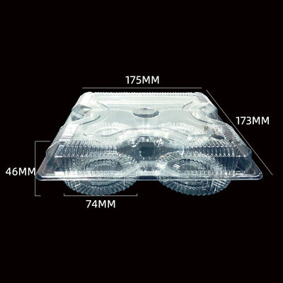 SH-0058 OEM Disposable Food Grade Transparent PET Packaging for Takeaway Egg Tart Cake