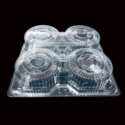 SH-0058 OEM Disposable Food Grade Transparent PET Packaging for Takeaway Egg Tart Cake