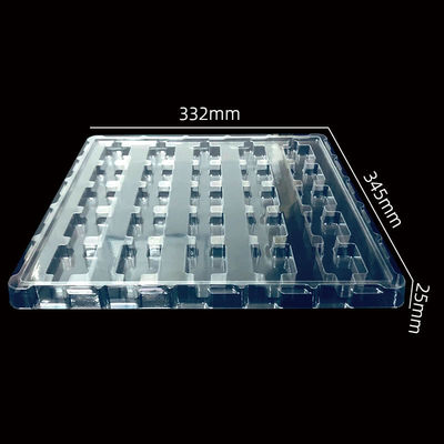 Clear PET Turnover Plastic Holder Blister Tray for Semiconductor Components Customized