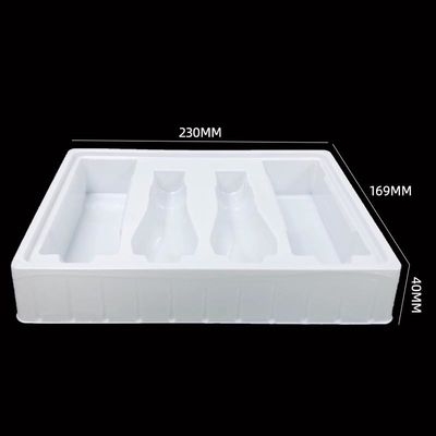 Skin Care Kit Insert Tray White PS Plastic Packaging Blister Molded Tray for Cosmetics Set