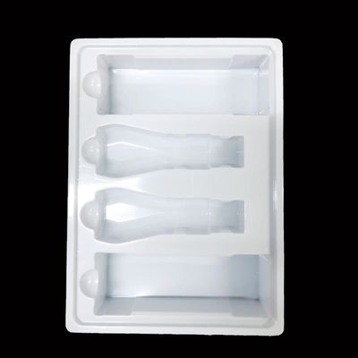 Skin Care Kit Insert Tray White PS Plastic Packaging Blister Molded Tray for Cosmetics Set