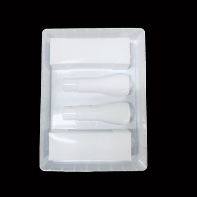 Skin Care Kit Insert Tray White PS Plastic Packaging Blister Molded Tray for Cosmetics Set