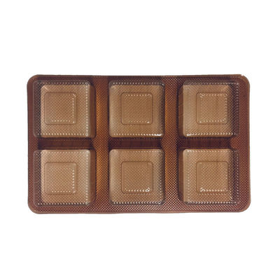 ISO45001 Approved Amber PET Tray for Mooncakes Pastries in Vacuum Forming Material