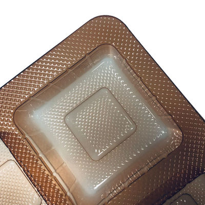 ISO45001 Approved Amber PET Tray for Mooncakes Pastries in Vacuum Forming Material