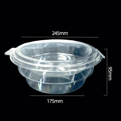 Custom Order Accepted Clear PET Hinged Plastic Bowl Round Blister Clamshell Packaging