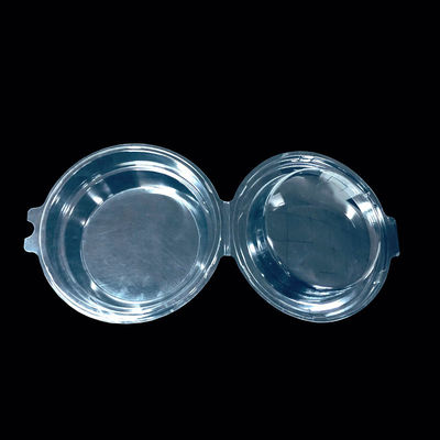 Custom Order Accepted Clear PET Hinged Plastic Bowl Round Blister Clamshell Packaging