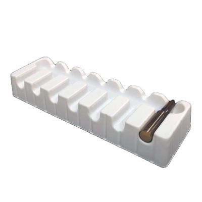 Semi Enclosed Plastic Packaging White PET Blister Insert Tray For Ampules Vials Safety