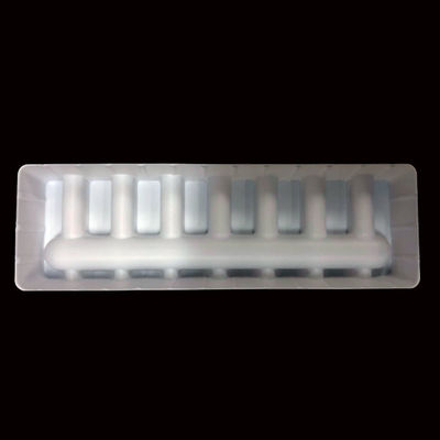 Semi Enclosed Plastic Packaging White PET Blister Insert Tray For Ampules Vials Safety