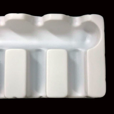 Semi Enclosed Plastic Packaging White PET Blister Insert Tray For Ampules Vials Safety