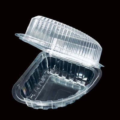Customized Quarter Round Plastic Box for Cheese Cakes Cheeseburgers Clear PET Clamshell