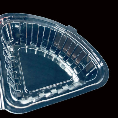 Customized Quarter Round Plastic Box for Cheese Cakes Cheeseburgers Clear PET Clamshell