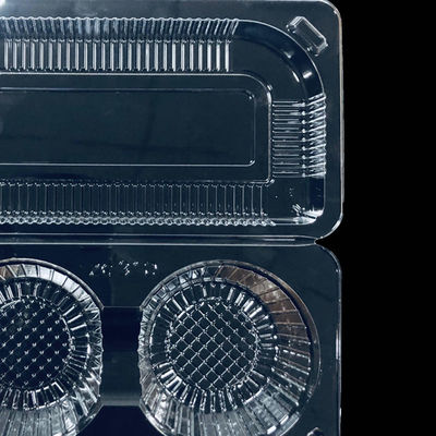 Matt Lamination Printing Two Compartments Clamshell Box for Take Away Plastic Box