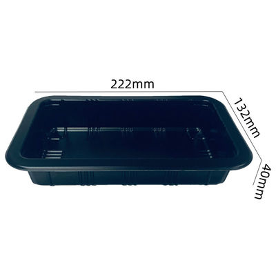 39000SQM Production Area Customized Disposable Black PP Blister Tray for Food