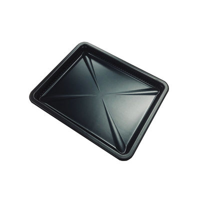Cold Resistant Plastic Food Serving Plate Black PP Blister Tray for Beef Slice Meat