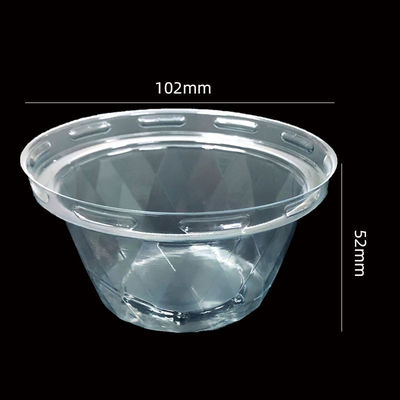 Clear PET Blister Cup Lid for Coffee Boba Milk Tea Yogurt Customizable Crystal Shape