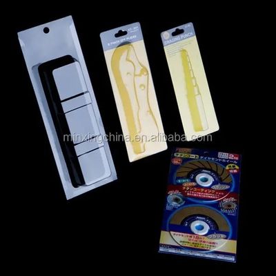 PET/PVC/PS/PP Customized Triple Folding Sliding Paper Card Blister Packaging for Coins